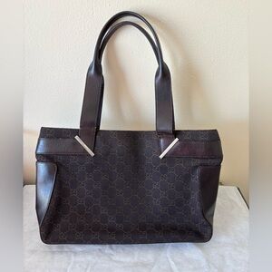 Gucci Dark Brown Monogram Tote